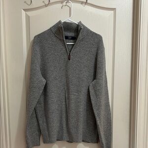 J. Crew Charcoal Zip-Up Sweater